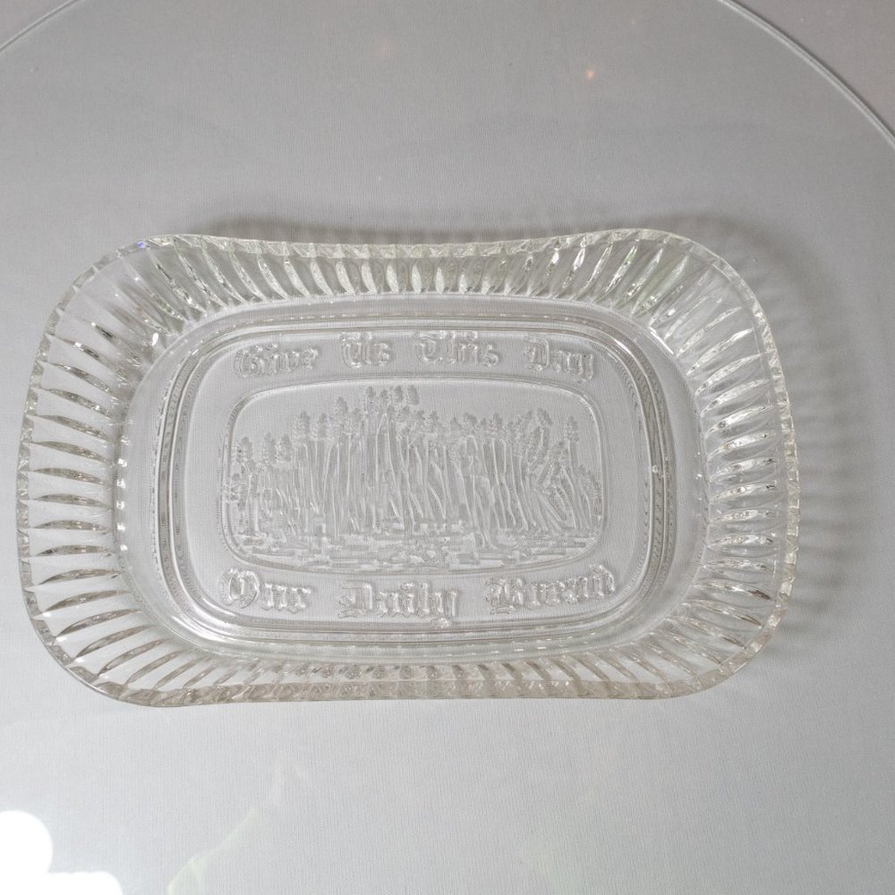 Give Us This Day Our Daily Bread Vintage Serving Plate
